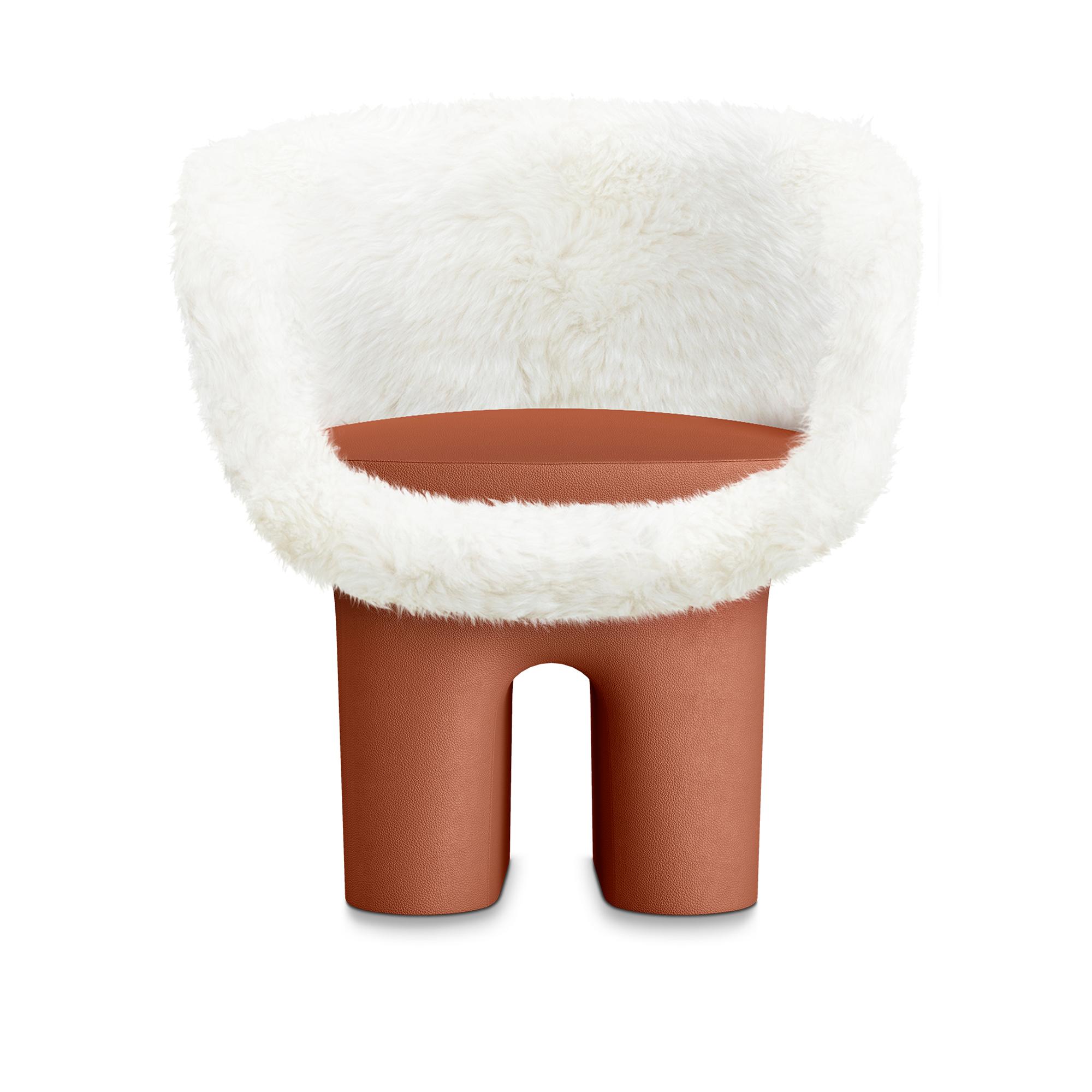 Cadeira Dolls Fur por Raw Edges Pele - Casa e Arte do Jantar